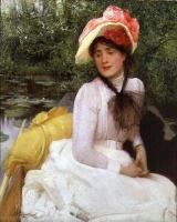 Arthur Hacker - Girl in a Punt